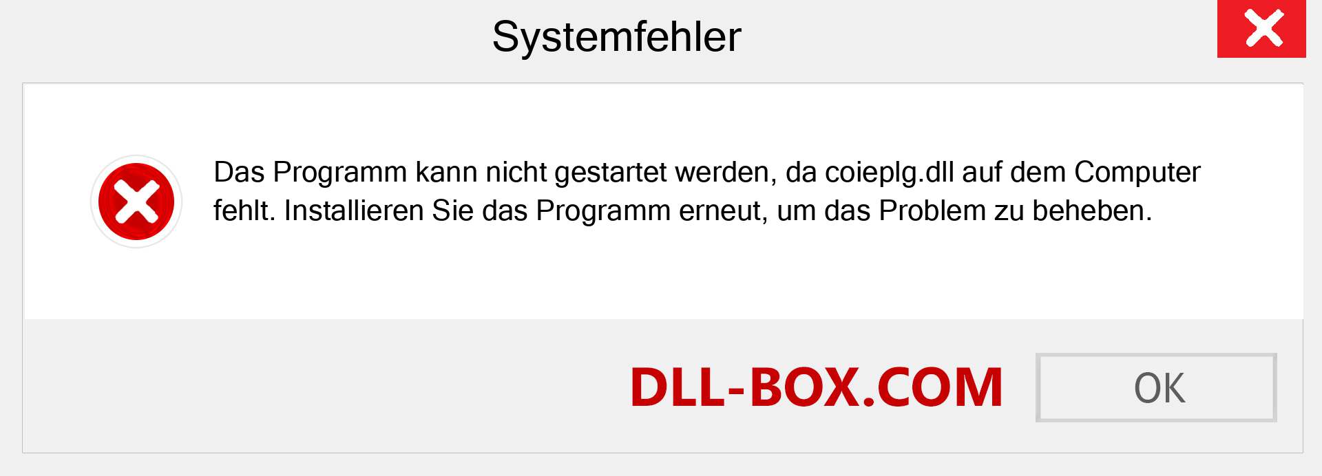 coieplg.dll-Datei fehlt?. Download für Windows 7, 8, 10 - Fix coieplg dll Missing Error unter Windows, Fotos, Bildern