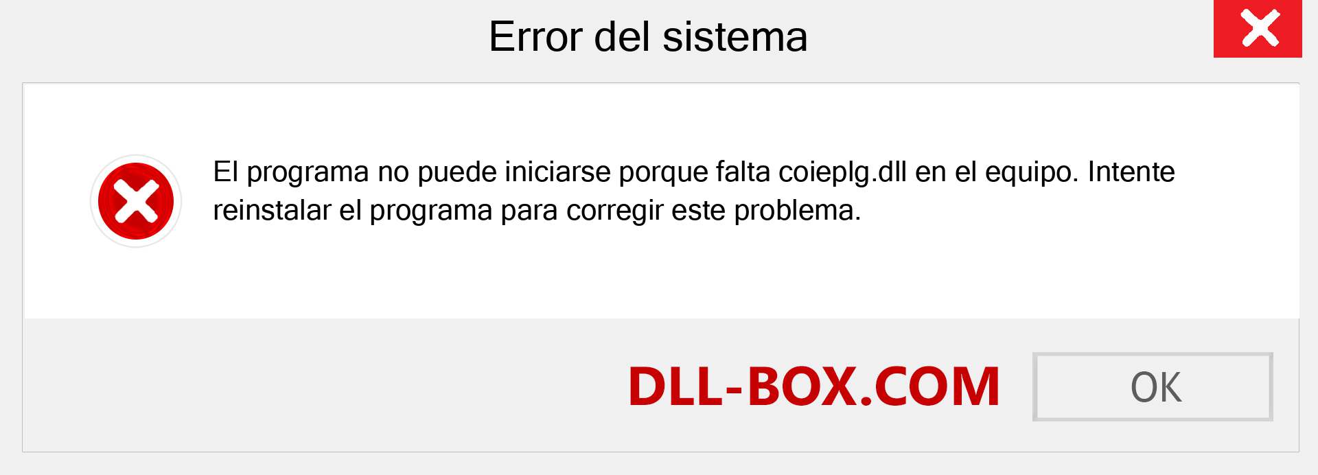 ¿Falta el archivo coieplg.dll ?. Descargar para Windows 7, 8, 10 - Corregir coieplg dll Missing Error en Windows, fotos, imágenes