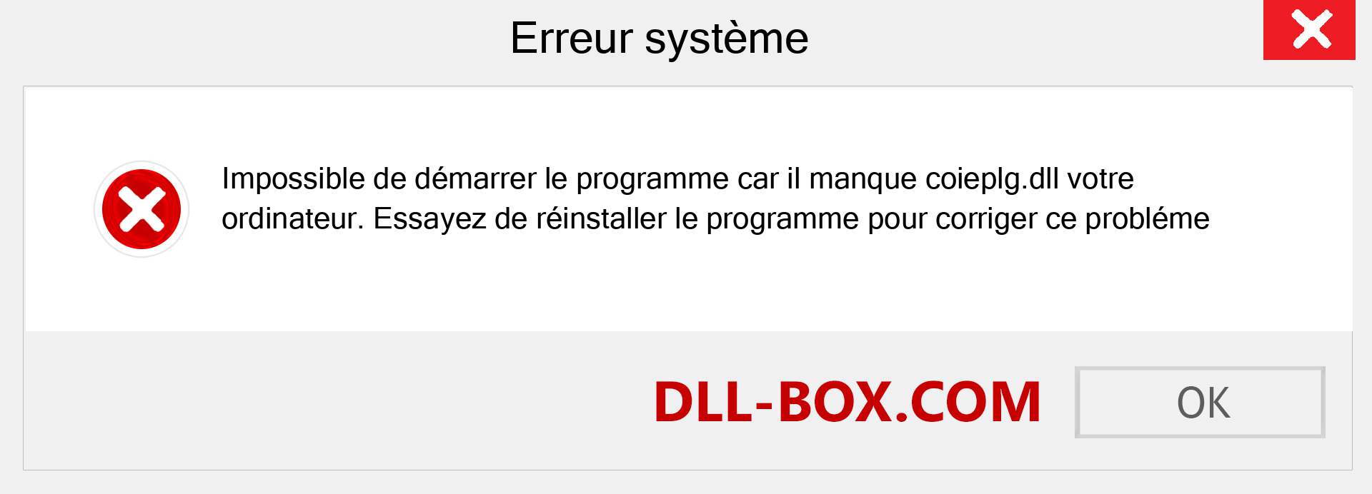 Le fichier coieplg.dll est manquant ?. Télécharger pour Windows 7, 8, 10 - Correction de l'erreur manquante coieplg dll sur Windows, photos, images